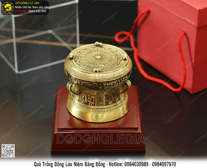 Qủa Trống lưu niệm bằng đồng