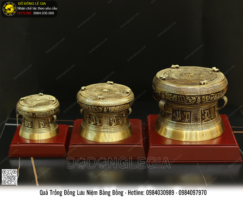 Qủa Trống lưu niệm bằng đồng