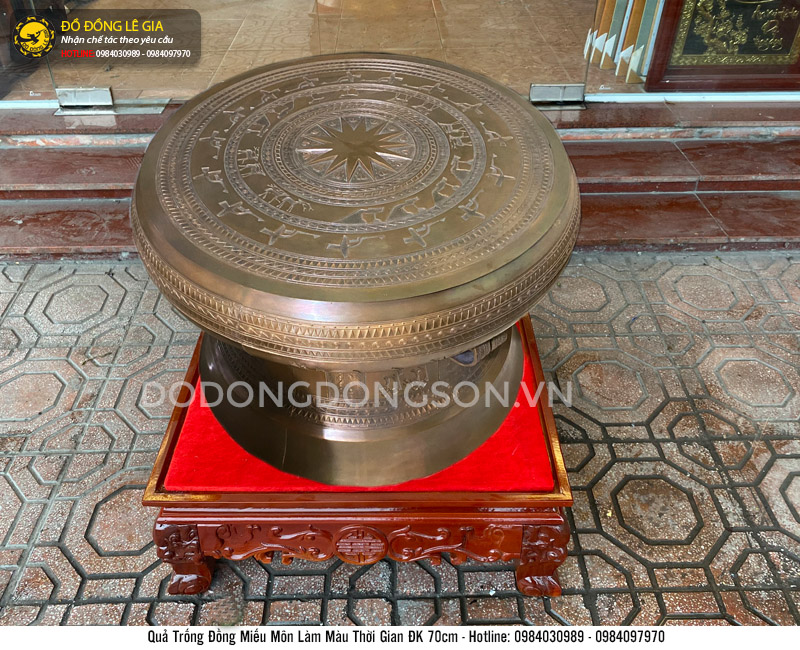 Trống đồng Miếu Môn đường kính 70cm