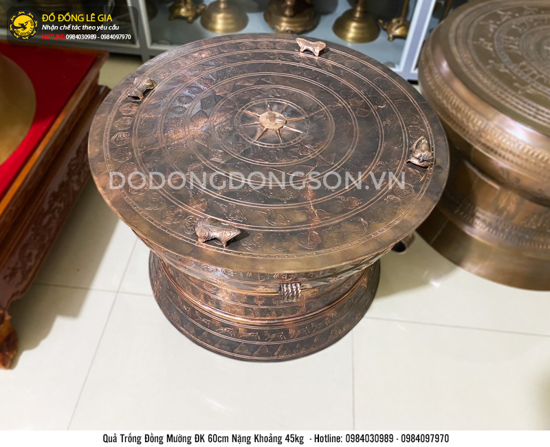 Quả trống đồng Mường đường kính 60cm