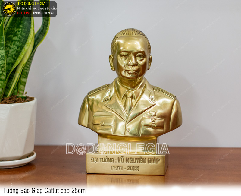 Tượng Bác Giáp bằng đồng cattut cao 25cm