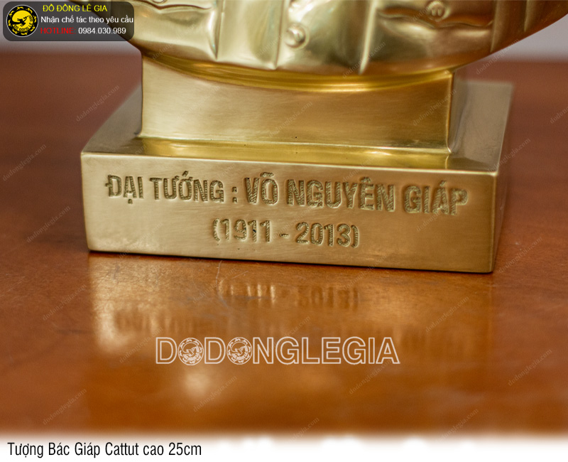 Tượng Bác Giáp bằng đồng cattut cao 25cm