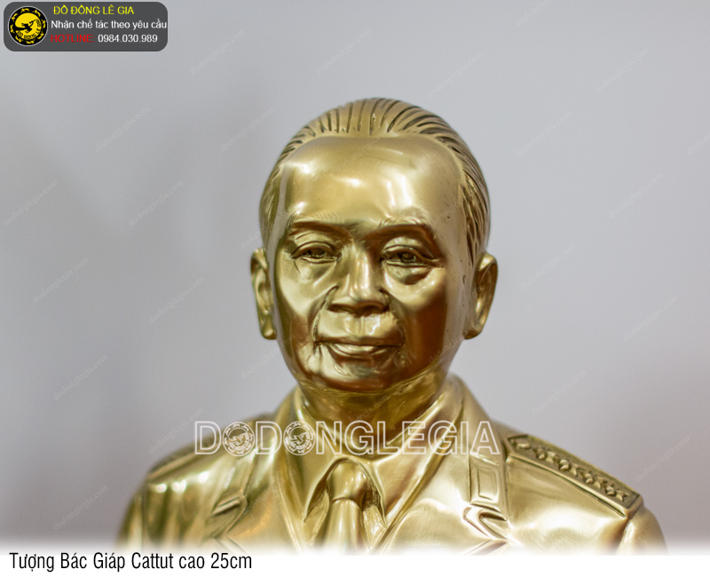 Tượng Bác Giáp bằng đồng cattut cao 25cm