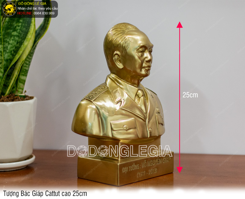 Tượng Bác Giáp bằng đồng cattut cao 25cm