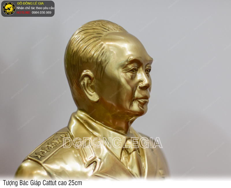 Tượng Bác Giáp bằng đồng cattut cao 25cm