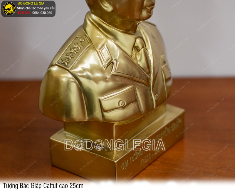 Tượng Bác Giáp bằng đồng cattut cao 25cm