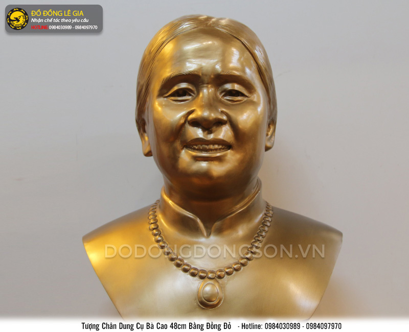 Đúc Tượng chân dung cụ bà bằng đồng đỏ cao 48cm cho anh Mậu - Hà Nội-04