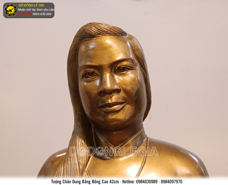 Tượng chân dung thiếu nữ cao 42cm