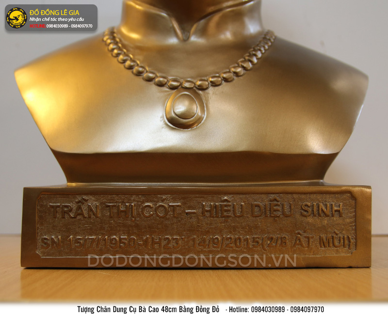 Đúc Tượng chân dung cụ bà bằng đồng đỏ cao 48cm cho anh Mậu - Hà Nội-04