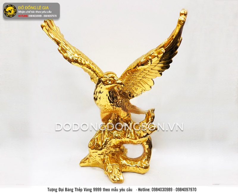 Tượng đại bàng thếp vàng 9999
