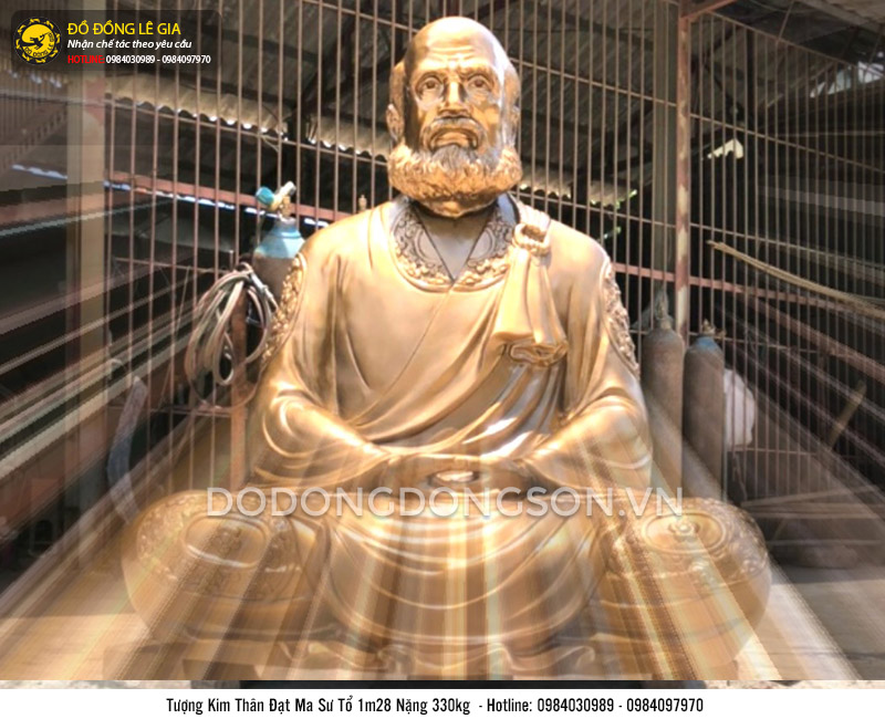 Tượng Kim Thân Đạt Ma bằng đồng đỏ