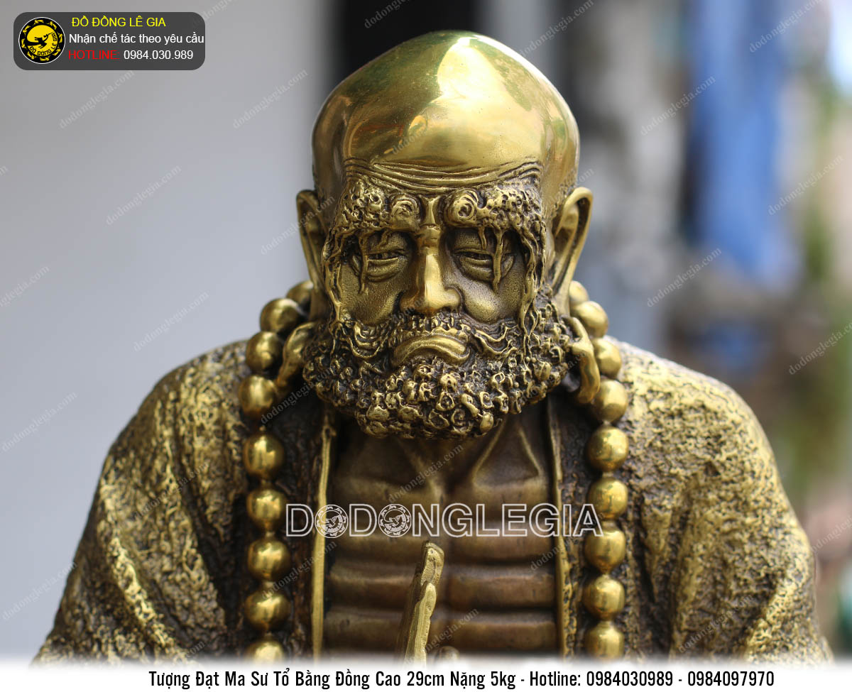 Tượng đồng Đạt ma sư tổ cao 29cm