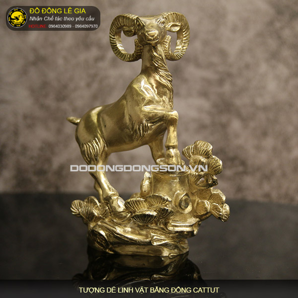 Tượng Dê cỡ nhỏ bằng đồng cattut