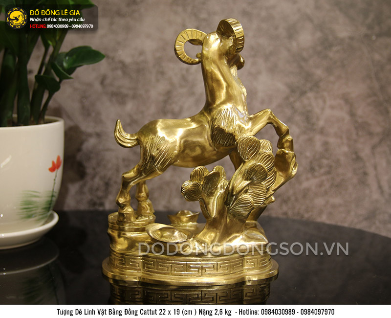 Tượng dê bằng đồng Cattut - cỡ trung
