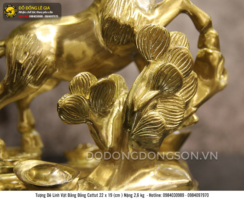 Tượng dê bằng đồng Cattut - cỡ trung