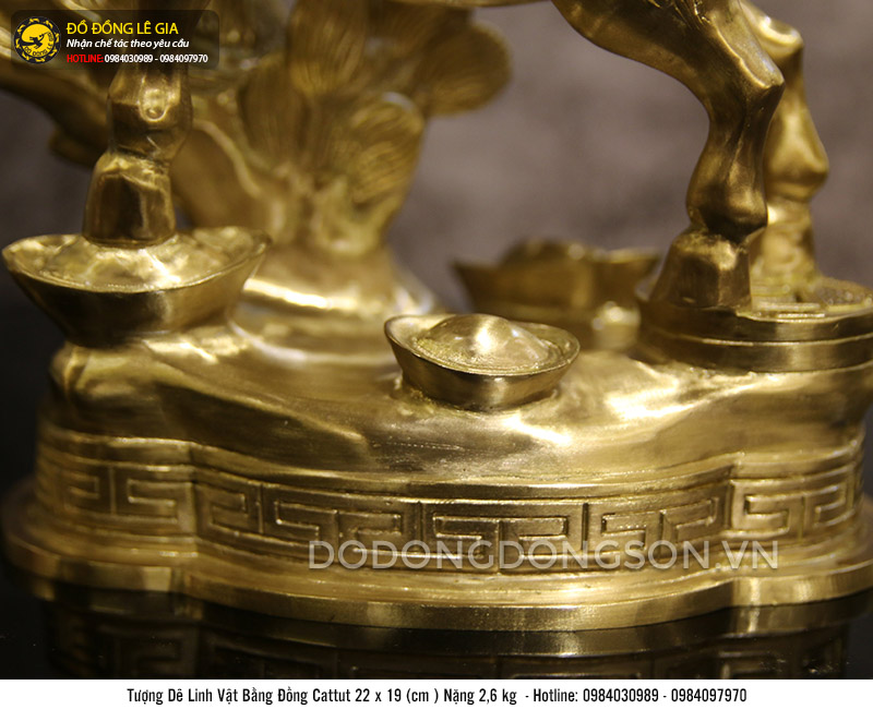 Tượng dê bằng đồng Cattut - cỡ trung