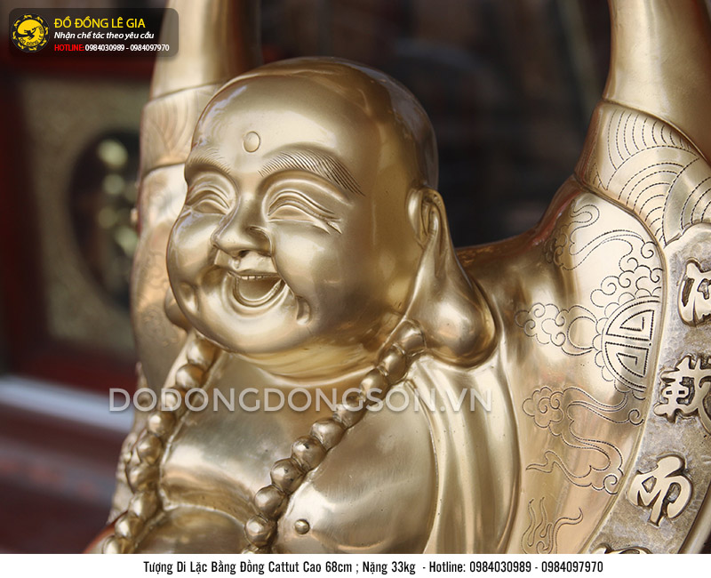 Tượng Di Lặc bằng đồng Cattut