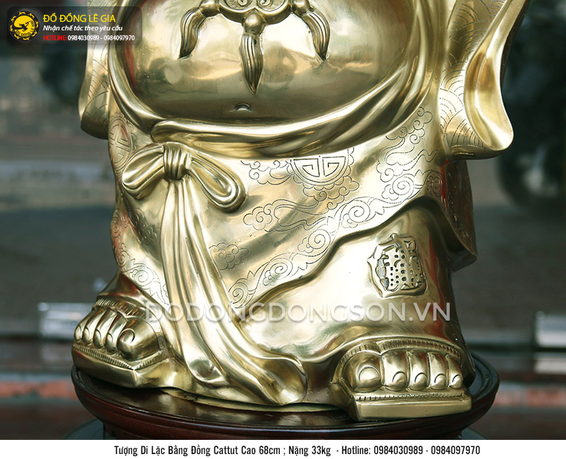 Tượng Di Lặc bằng đồng Cattut