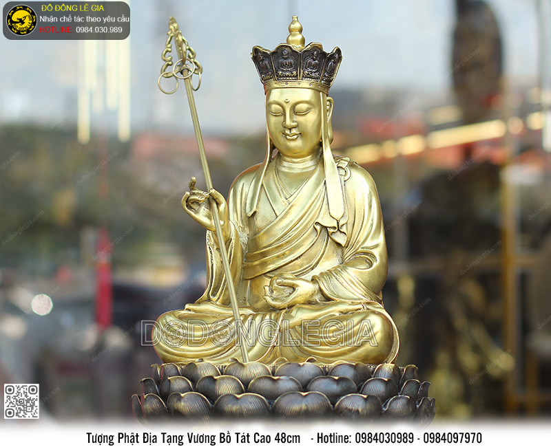 Tượng Địa Tạng Vương Bồ Tát Cao 48cm