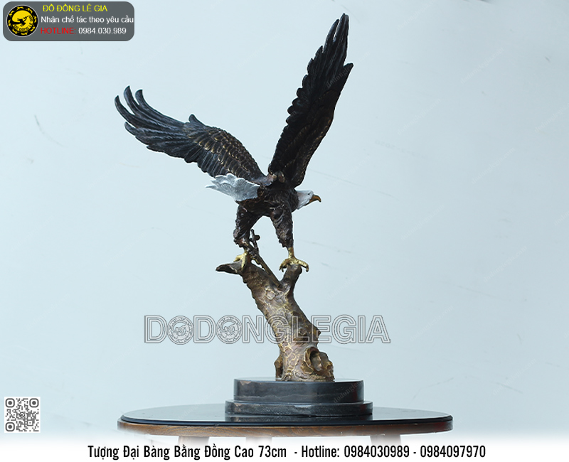 Tượng Đại Bàng bằng đồng cao 73cm