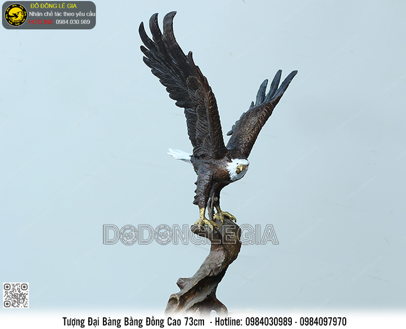 Tượng Đại Bàng bằng đồng cao 73cm