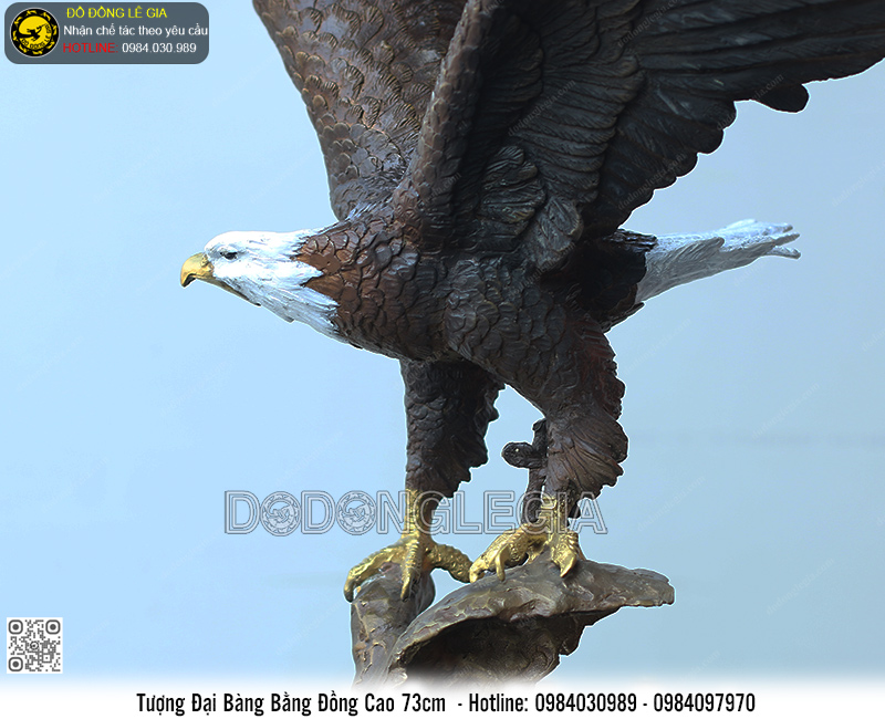 Tượng Đại Bàng bằng đồng cao 73cm