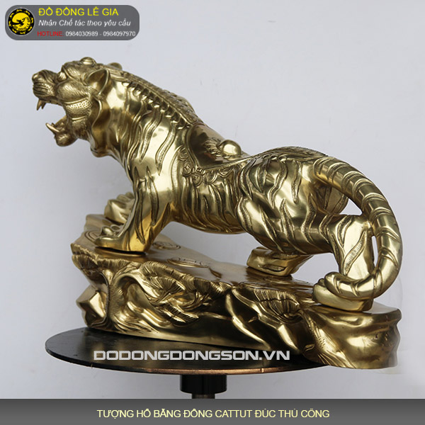 Tượng Hổ bằng đồng cattut - cỡ lớn