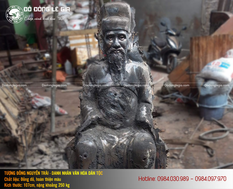 Đúc Tượng Nguyễn Trãi Bằng Đồng 1m07
