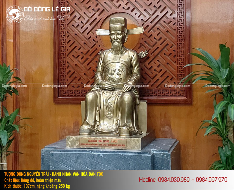 Đúc Tượng Nguyễn Trãi Bằng Đồng 1m07