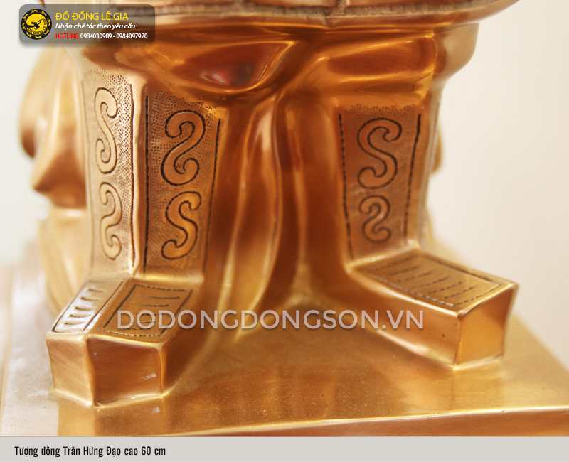 Tượng đồng Trần Hưng Đạo bằng đồng đỏ cao 60 cm