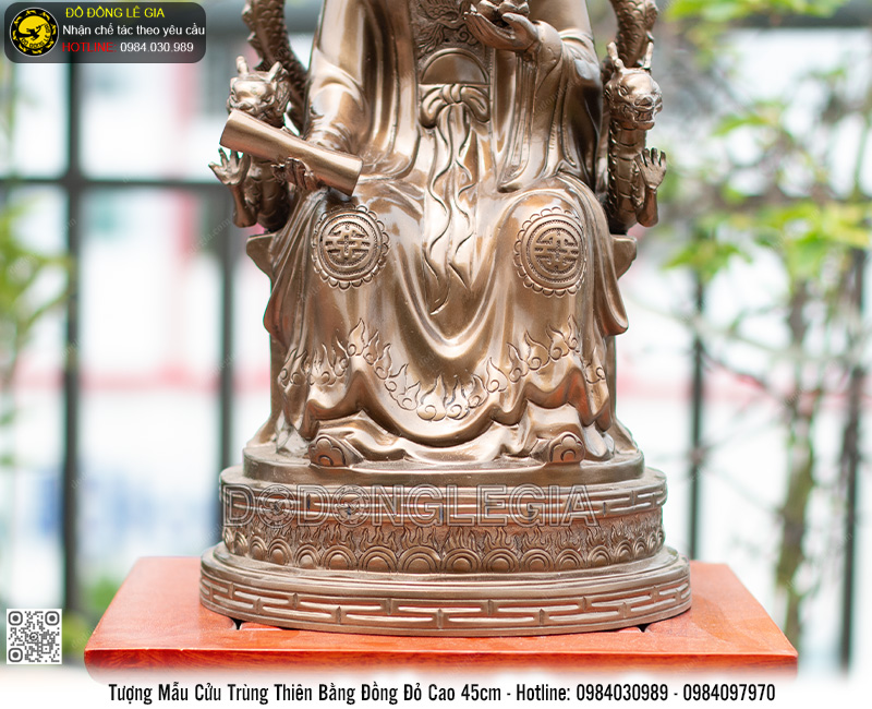 Tượng Mẫu Cửu Trùng Thiên Bằng Đồng Cao 45cm