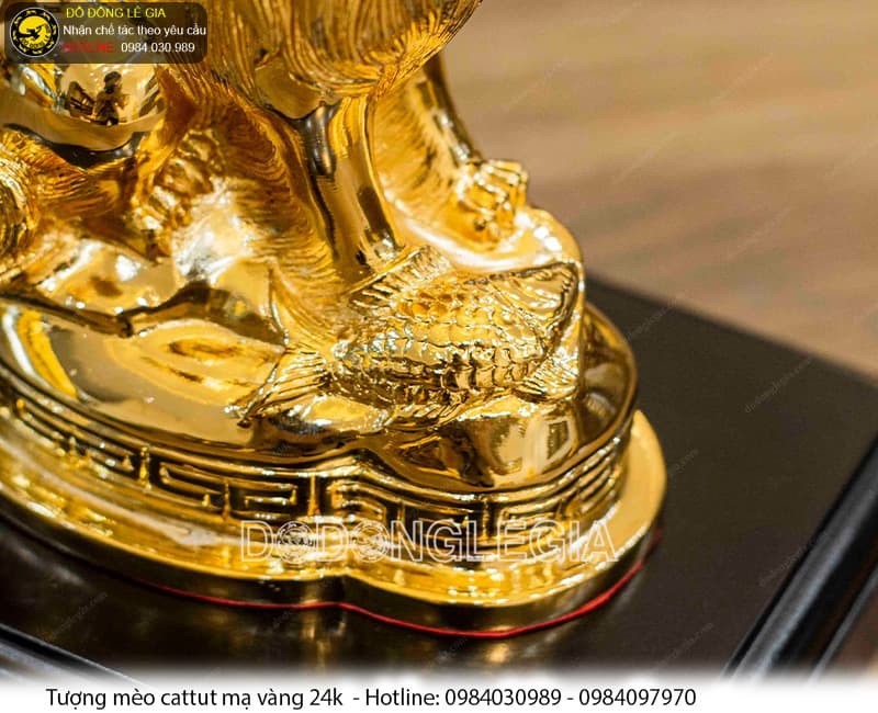 Tượng Mèo Cattut mạ vàng 24k Cỡ Lớn