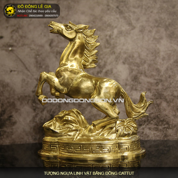 Tượng ngựa bằng đồng Cattut - Cỡ Trung