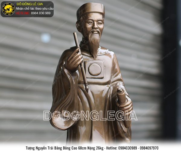 Tượng đồng Nguyễn Trãi cao 68cm
