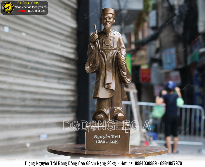 Tượng đồng Nguyễn Trãi cao 68cm