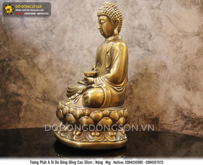 Tượng Phật A Di Đà Ngồi Đài Sen