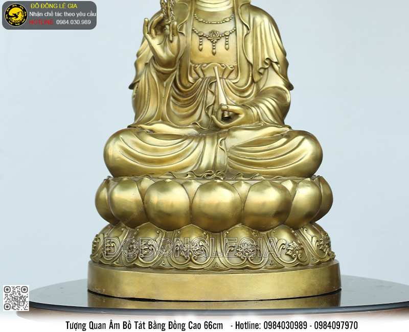 Tượng Quan Âm bằng đồng cao 66cm