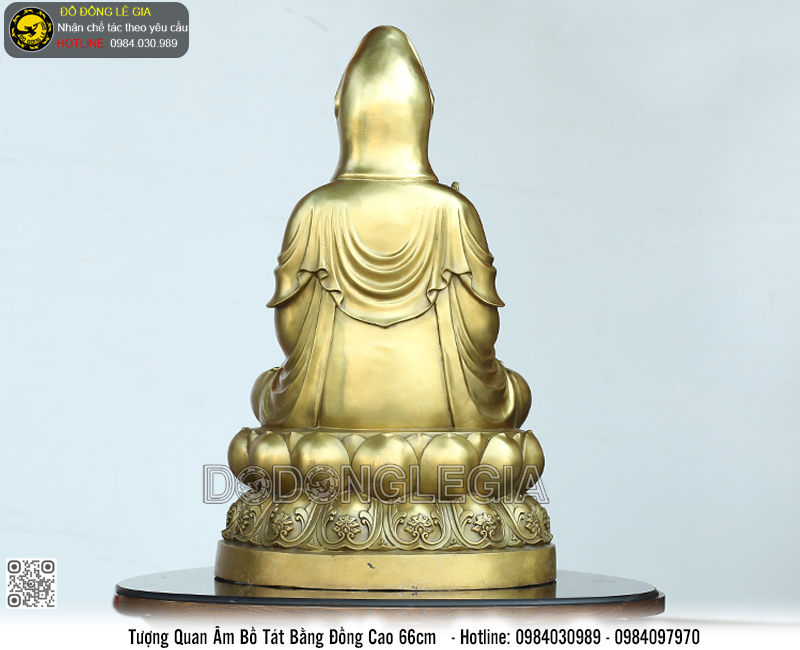 Tượng Quan Âm bằng đồng cao 66cm