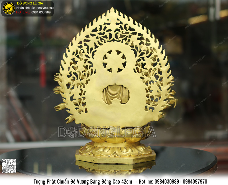 Tượng Phật Chuẩn Đề bằng đồng cao 42cm