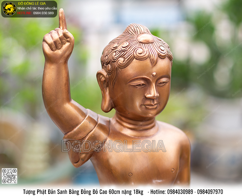Tượng Phật Đản Sanh cao 60cm