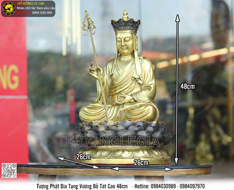 Tượng Địa Tạng Vương Bồ Tát Cao 48cm