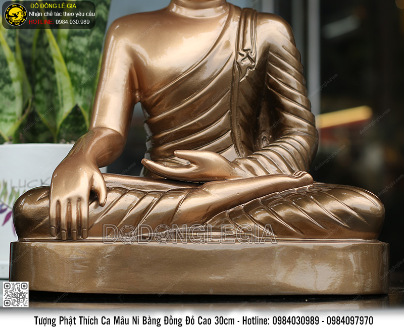 Tượng Phật Thích Ca Mâu Ni Bằng Đồng Cao 30cm