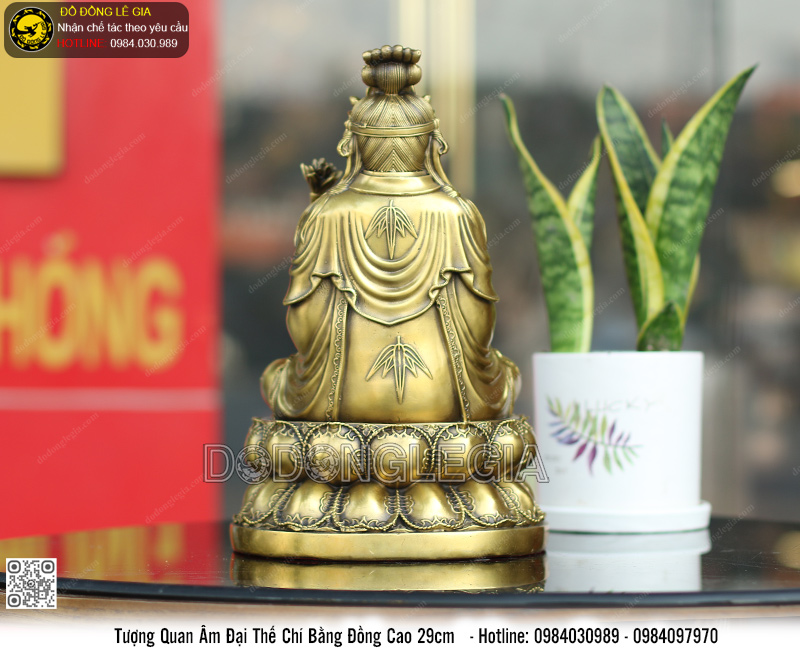 Tượng Phật Đại Thế Chí bằng đồng cao 29cm