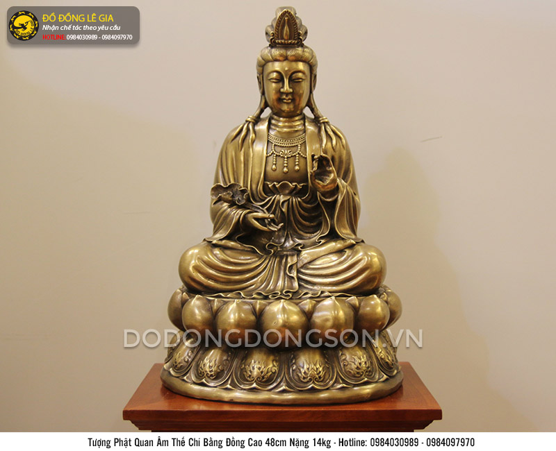 Tượng phật Đại Thế Chí  Bồ Tát bằng đồng
