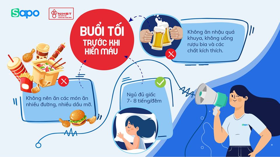 Thông báo: Những lưu ý TRƯỚC - TRONG - NGAY SAU - SAU hiến máu