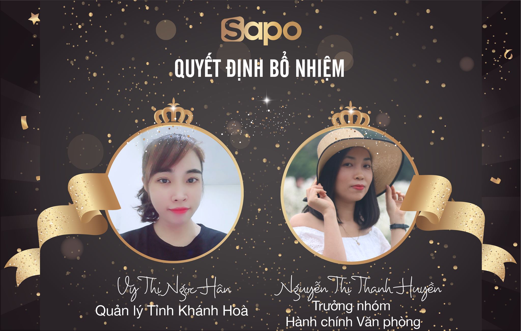 Quyết định bổ nhiệm Quản lý tỉnh Khánh Hòa và Trưởng nhóm Hành chính văn phòng