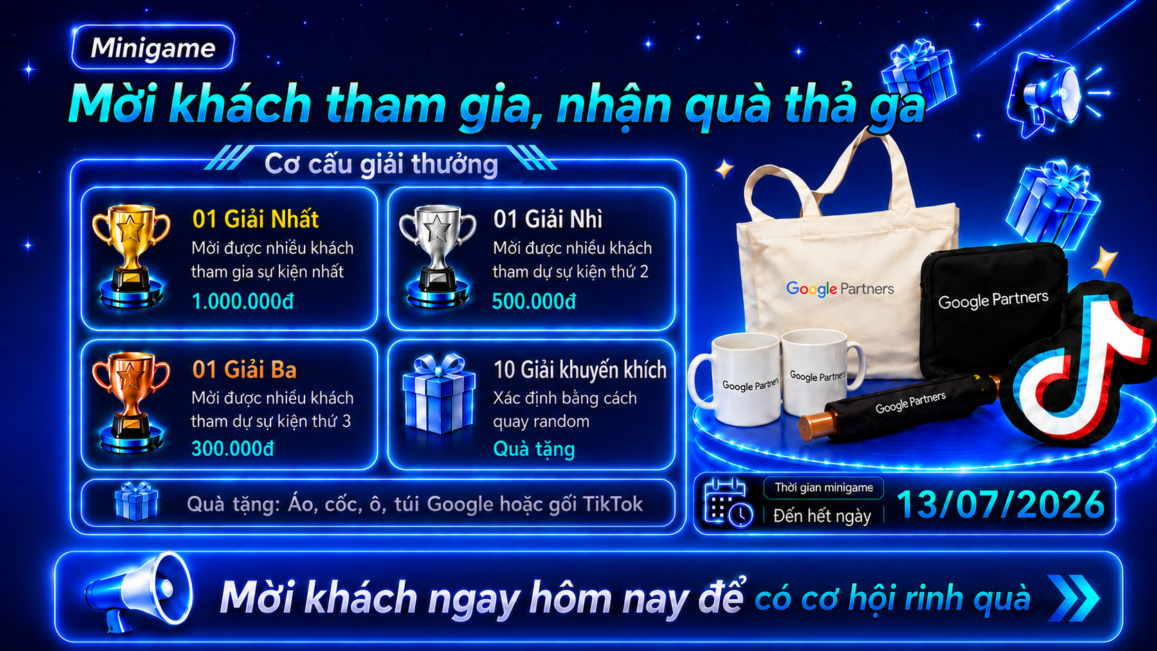 Siêu HOT cùng Mini game "Mời khách tham gia, nhận quà thả ga"