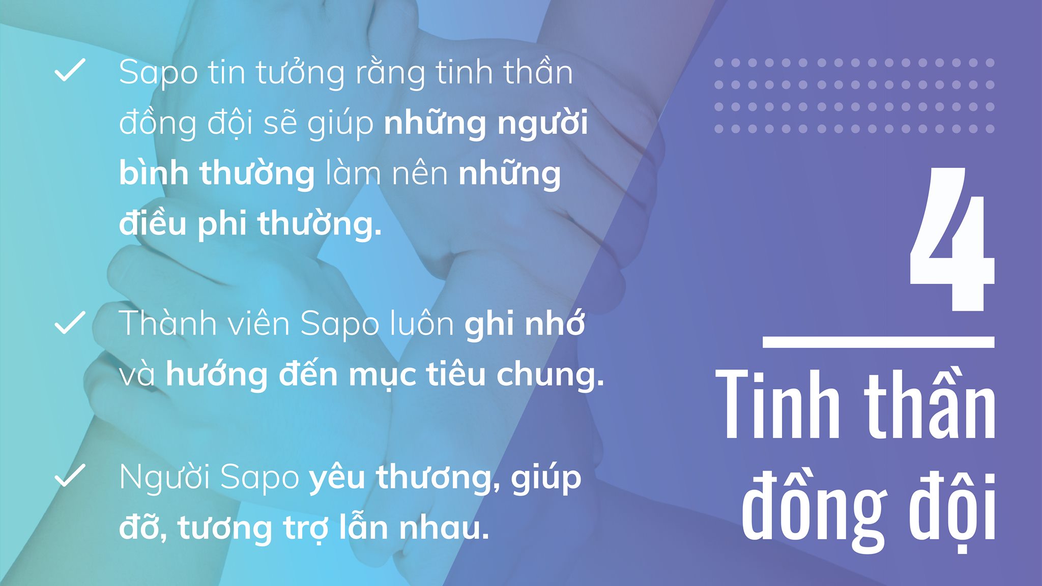 Giá trị cốt lõi số 4 - Tinh thần đồng đội