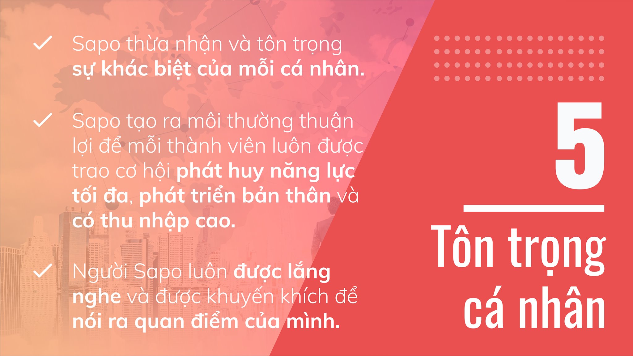 Giá trị cốt lõi số 5 - Tôn trọng cá nhân