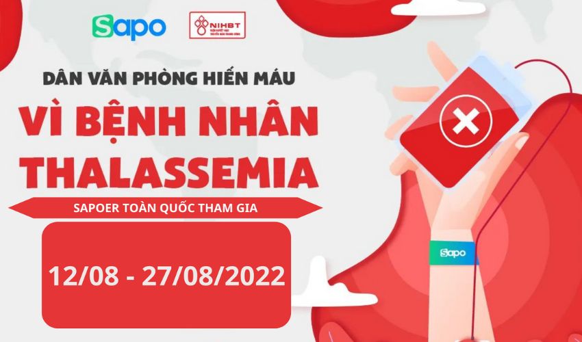 Sự kiện Toàn dân văn phòng Sapo hiến máu - Vì bệnh nhân Thalassemia